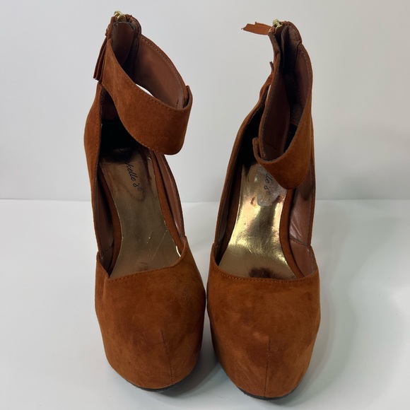 Women’s Rust colored block heels with ankle strap size 7 1/2 - Picture 4 of 6